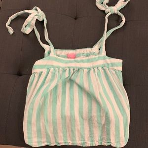 Stoney Clover for Target striped pajama tank top, xsmall, green and white